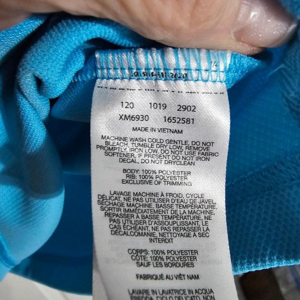 Mens Columbia PFG Shirt Turquoise Blue Polo  XL - Picture 3 of 3